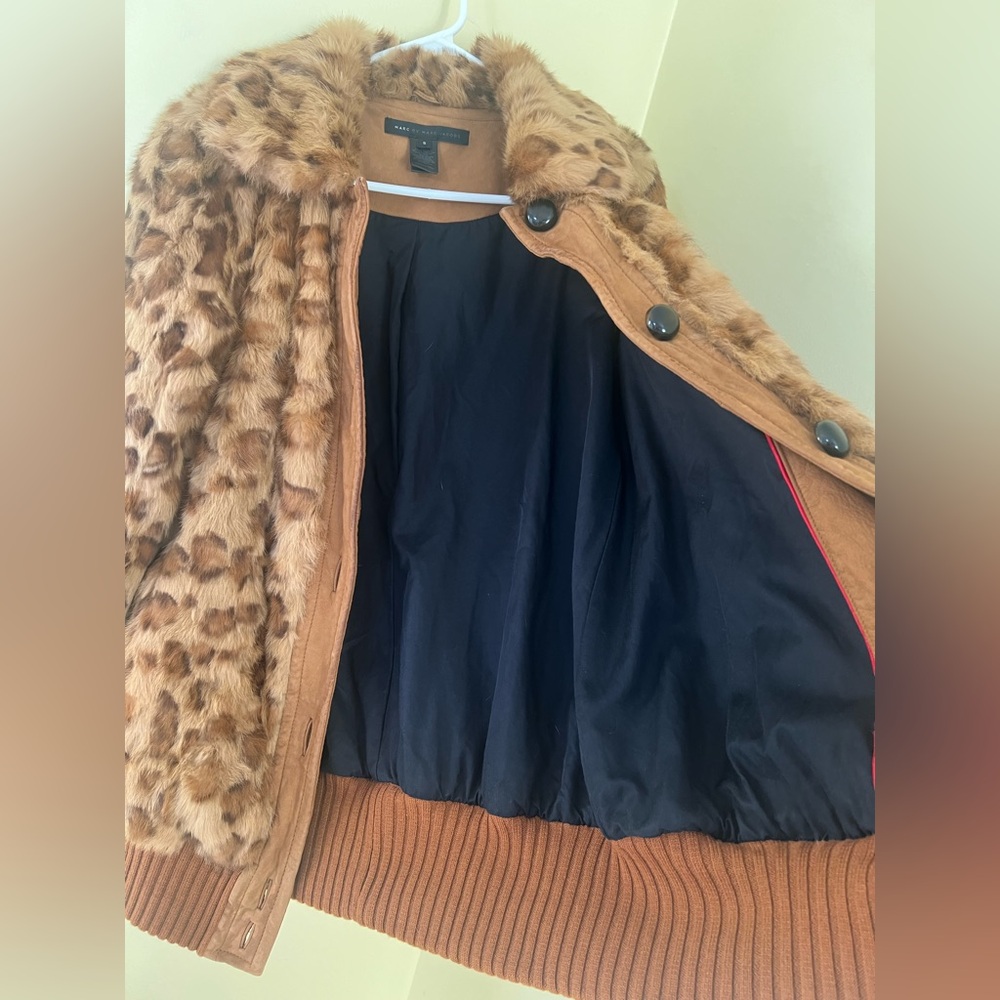 Marc by Marc Jacob Rabbit Fur Leopard Jacket - Picture 4 of 5